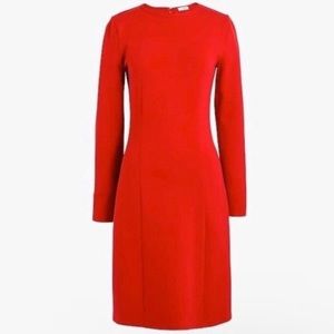 J Crew Red Pointe Knit Dress
